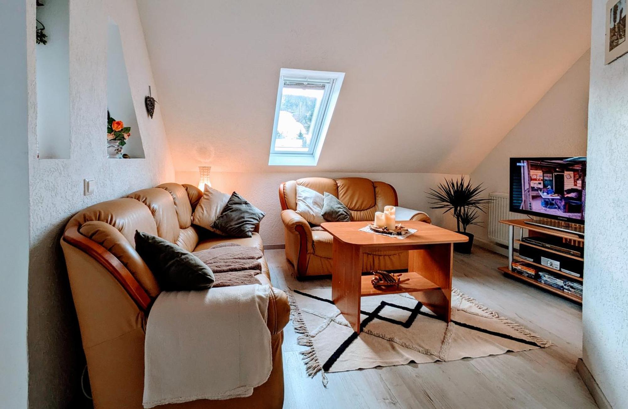 Waldblickwohnung Mit Schoener Terrasse Und Kamin Sebnitz Exterior photo